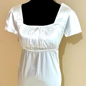 White silk fitted with a little stretch